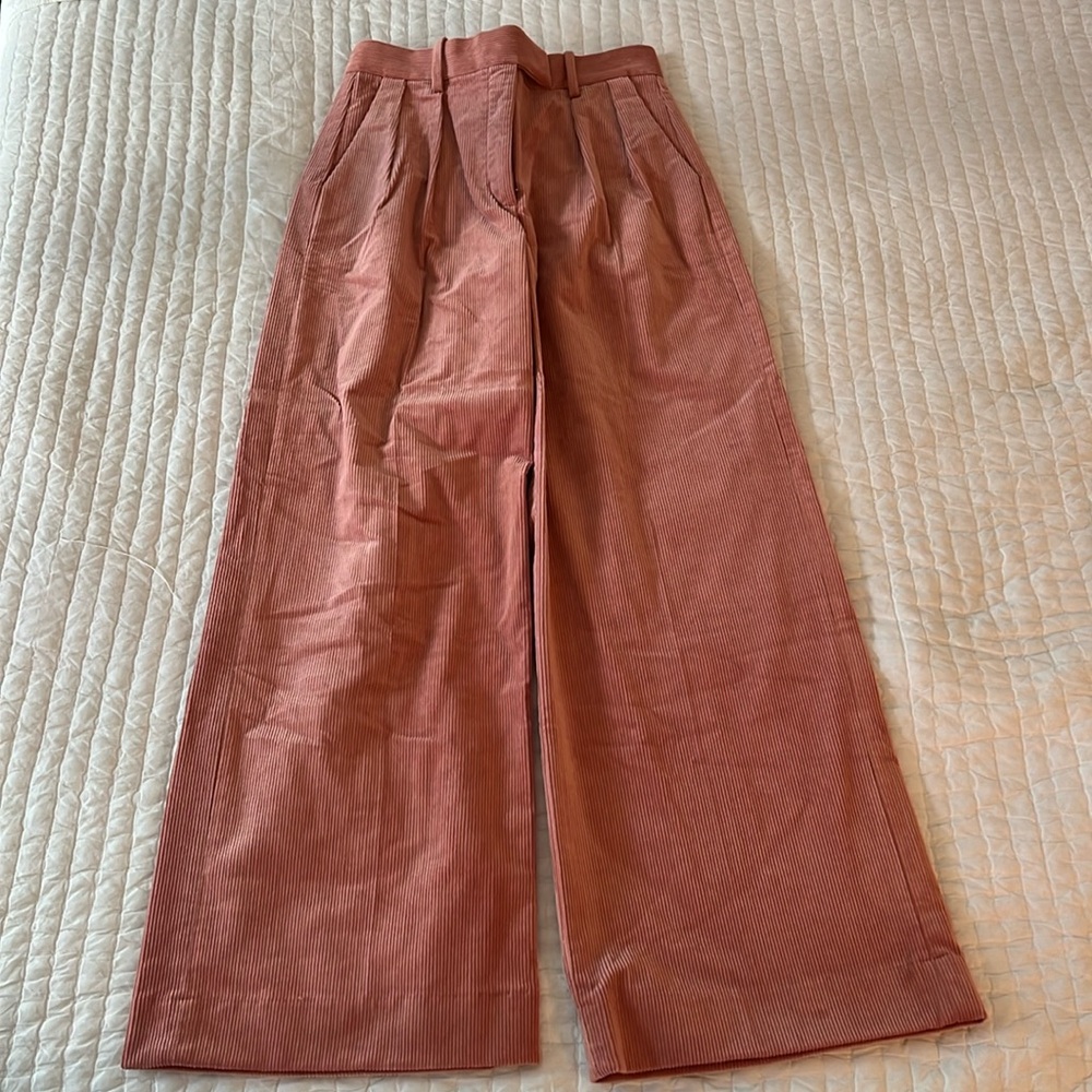 NWT Banana Republic High-Waist Pink Corduroy Trousers